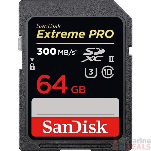 Sandisk карта памяти sdxc extreme pro sdxc uhs ii 300mb s 64gb