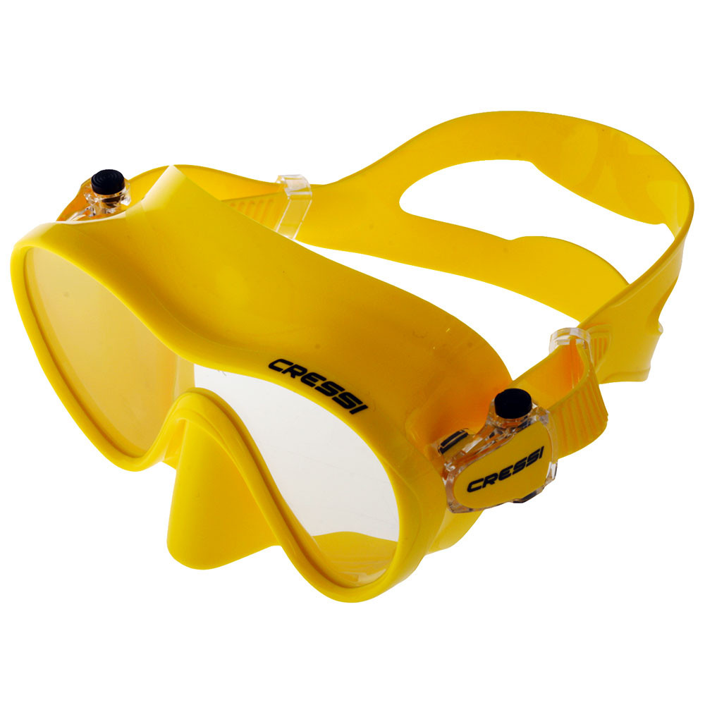 Buy Cressi F1 Frameless Dive Mask Yellow online at MarineDeals.co.nz