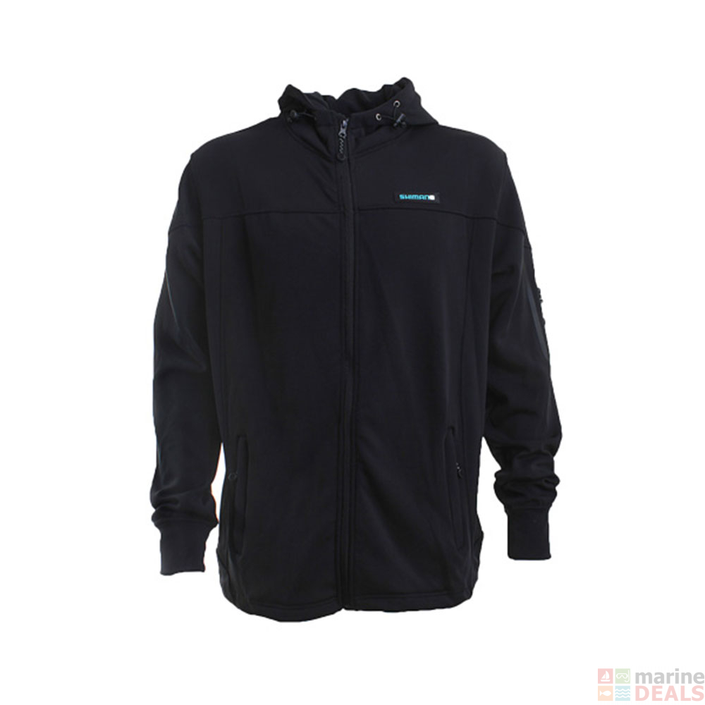 Buy Shimano Technical Hooded Jacket Black S online at Marine-Deals.co.nz