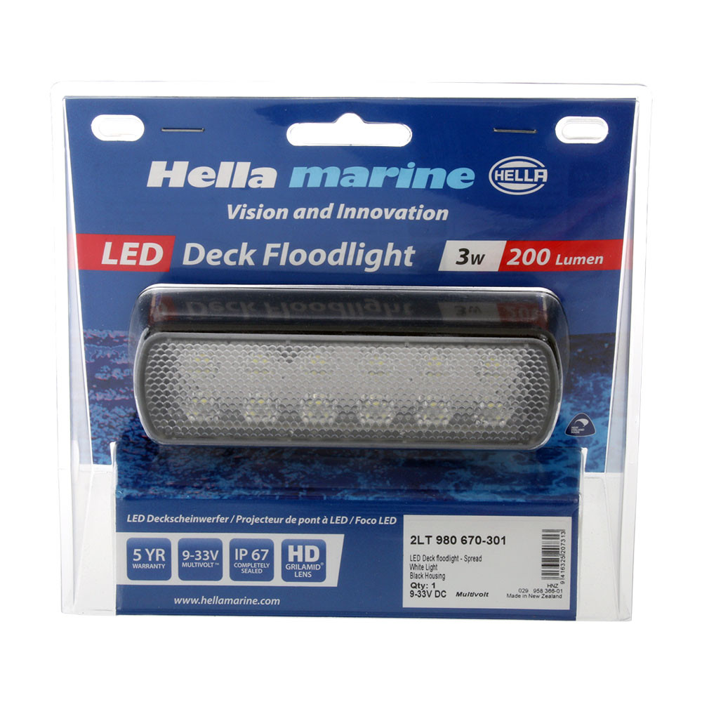 Buy Hella Marine Sea Hawk LED Floodlight Bracket Mount Spread Black