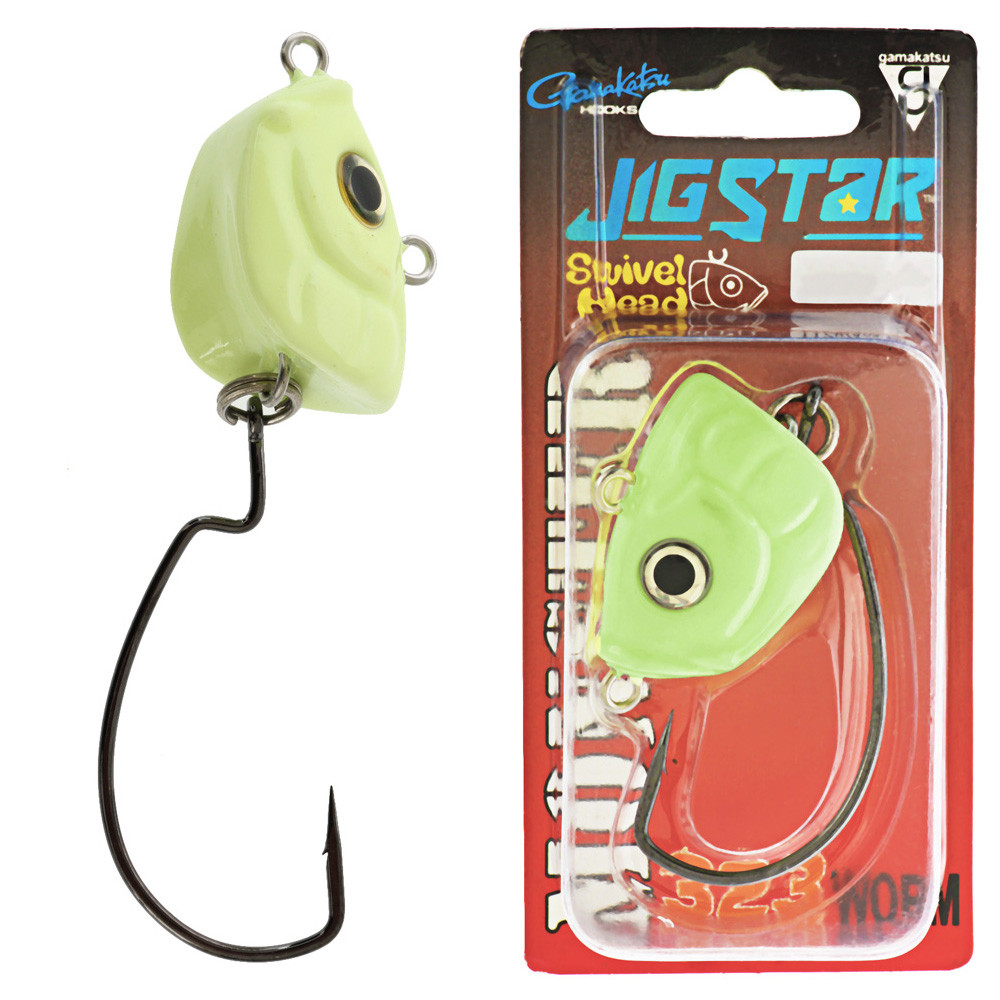 Jig Star Monster Swivel Jig Head Lumo Rigged 6/0 113g Jig Heads