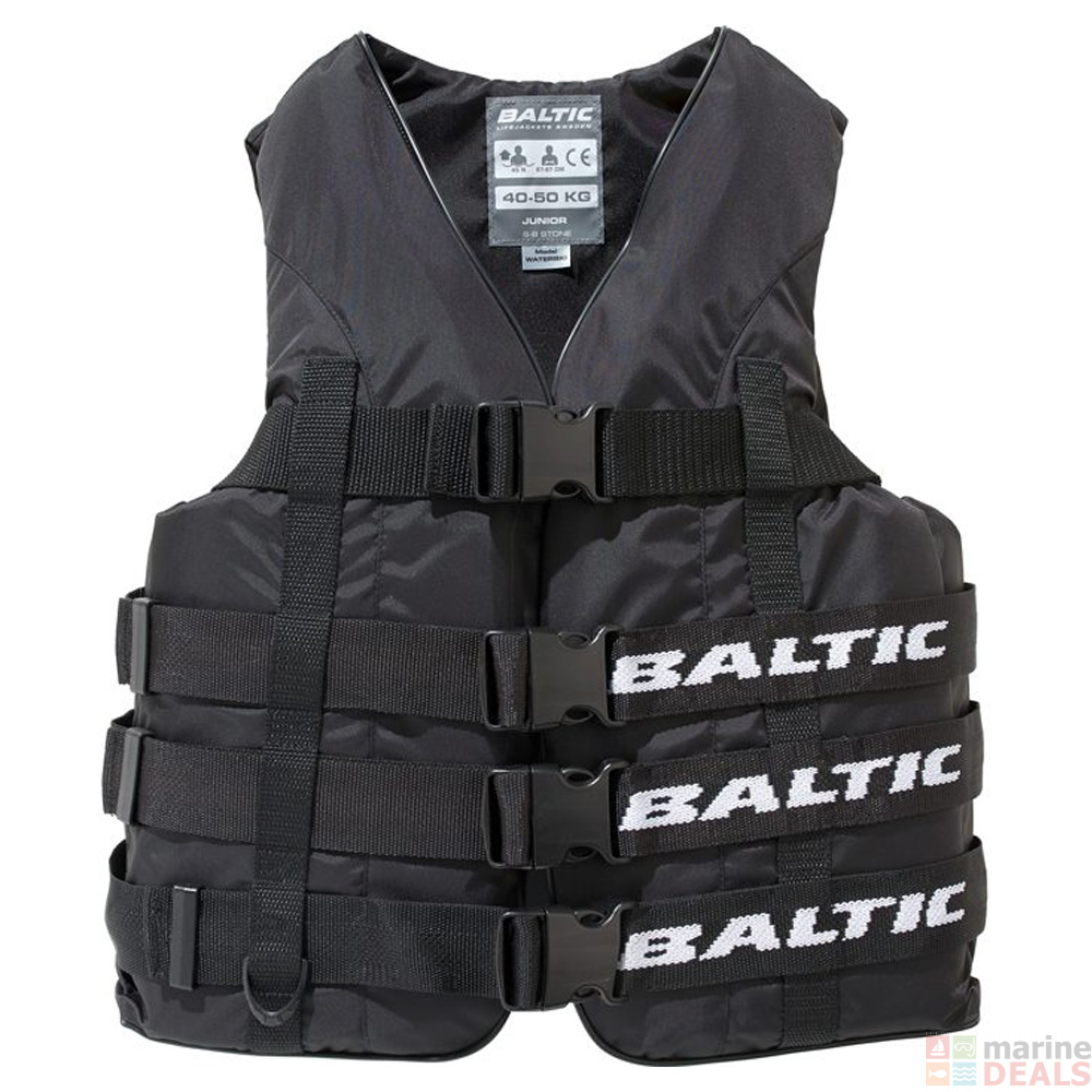 Buy Baltic Waterski Life Vest 90N Black online at MarineDeals.co.nz