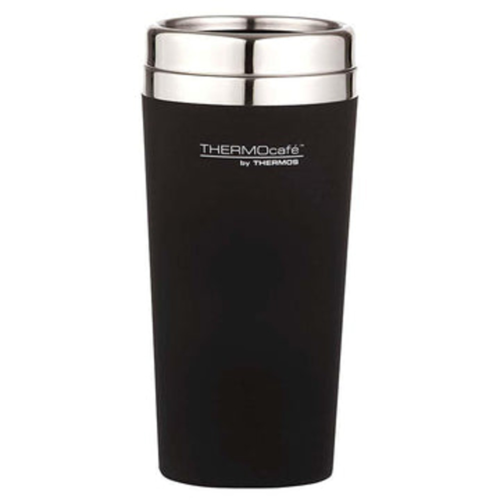 Buy Thermos THERMOcafe Soft Touch Travel Mug 420ml Matte Black online at MarineDeals.co.nz