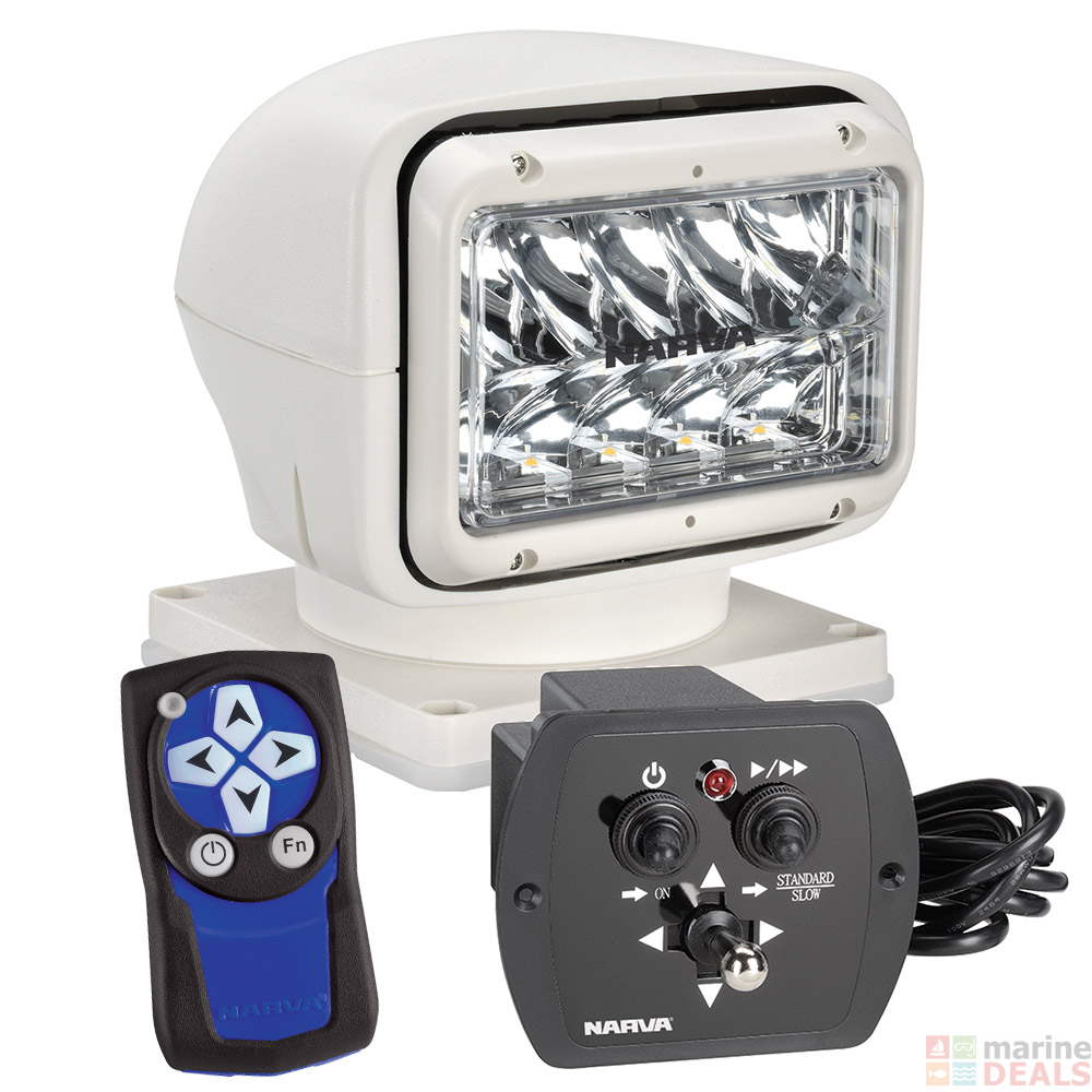 Buy NARVA 12V Dual Speed LED Marine Search Lamp with Remote Control 5000lm White online at