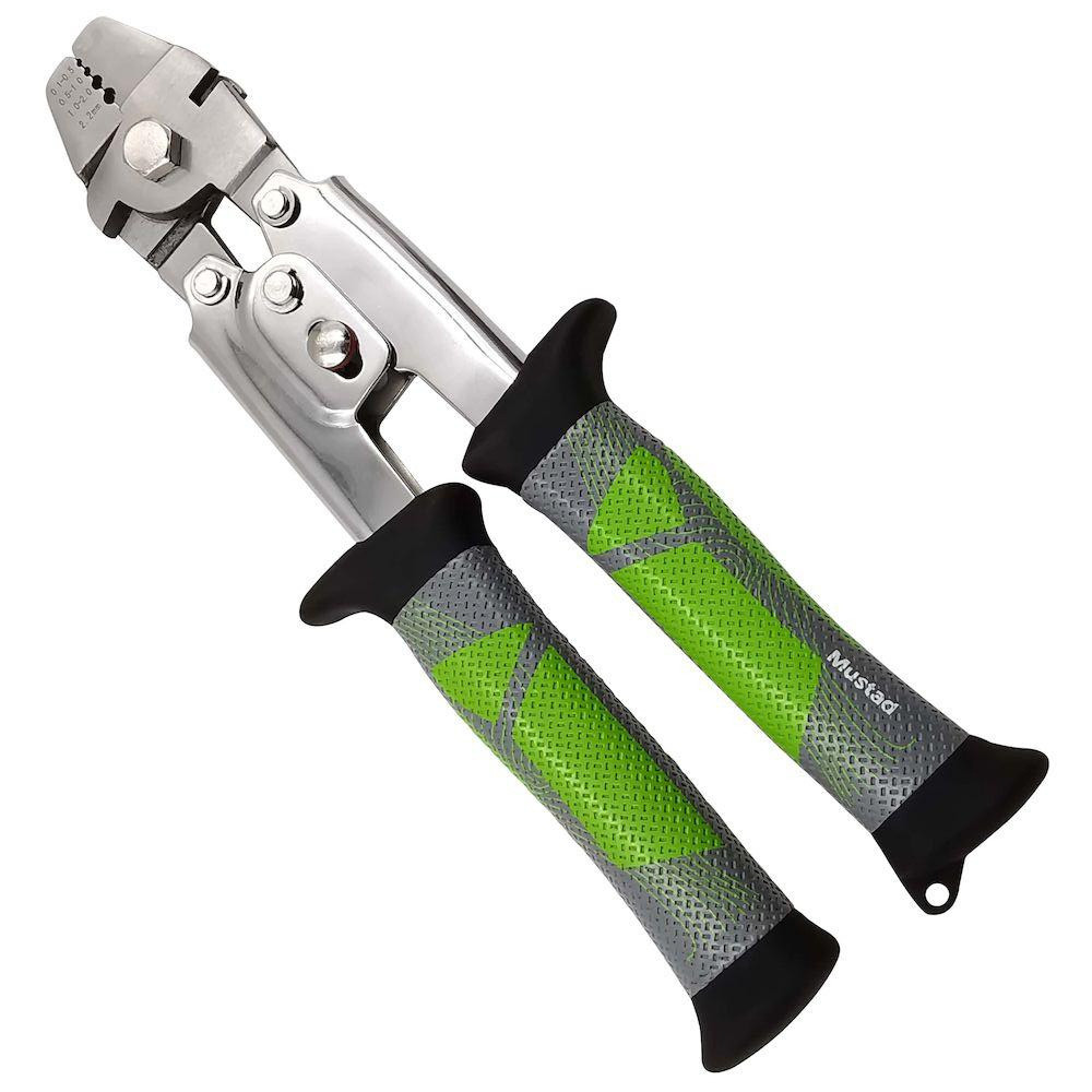 Buy Mustad Premium Big Game Crimper Green 25cm online at MarineDeals.co.nz