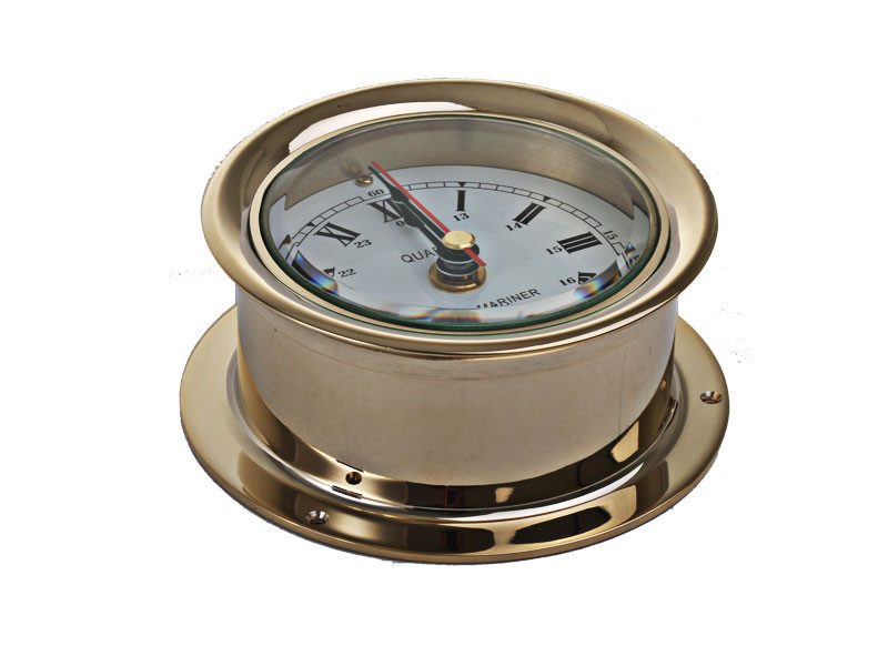 Buy Mariner Brass Ships Clock 114mm online at MarineDeals.co.nz