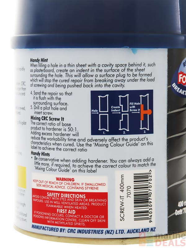 Buy CRC Screw It Polyester Filler 400ml online at MarineDeals.co.nz