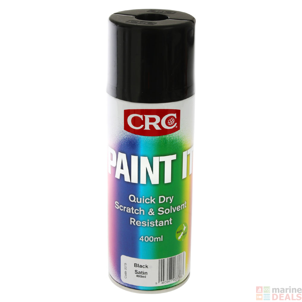 Buy CRC Paint It Quick Dry Enamel Spray Paint 400ml Black Satin online