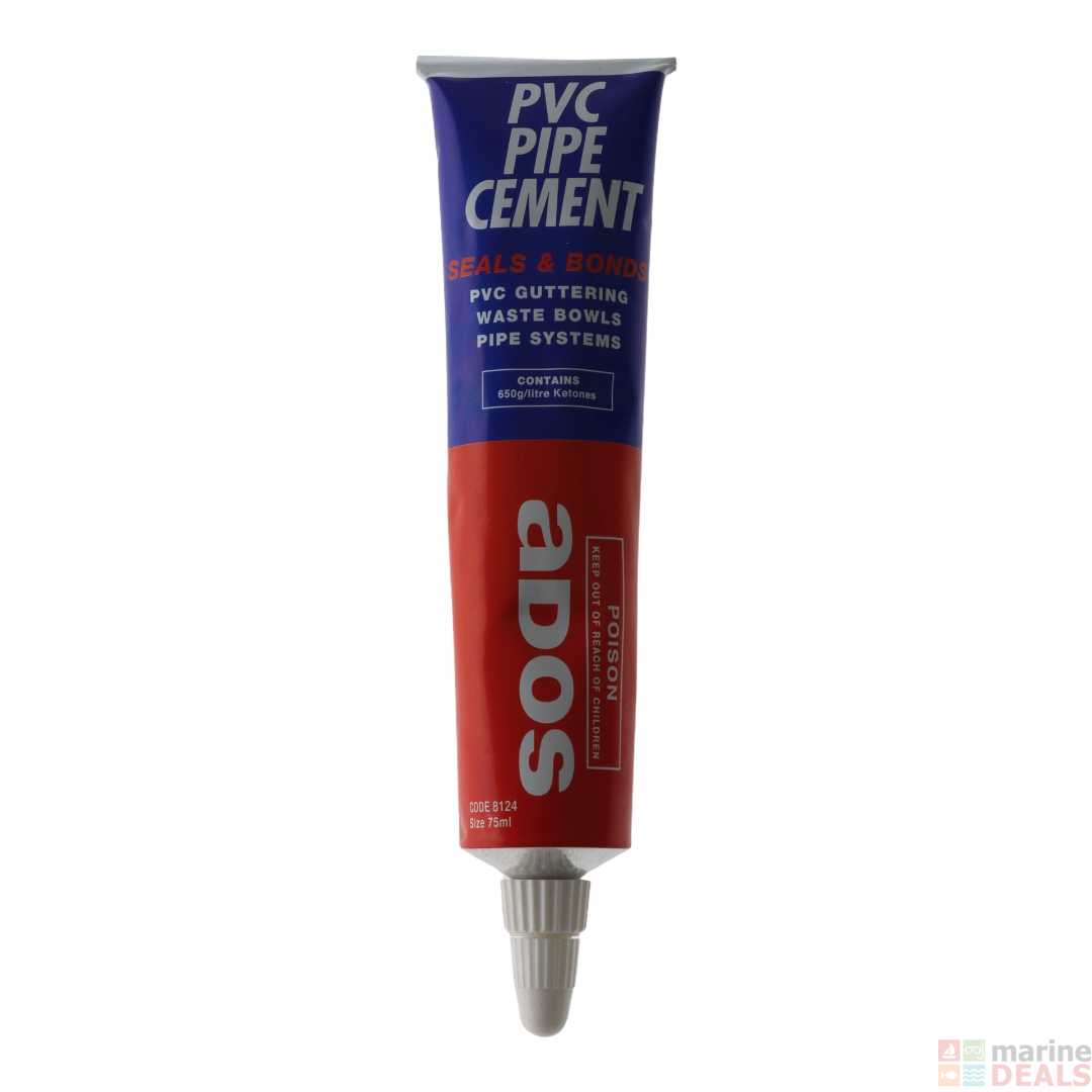 Buy ADOS PVC Pipe Cement 75ml online at MarineDeals.co.nz