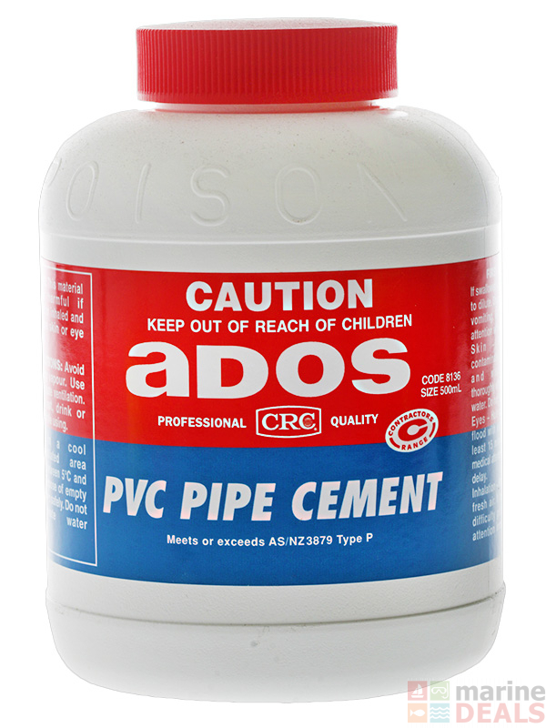 Buy ADOS PVC Pipe Cement 500ml online at MarineDeals.co.nz
