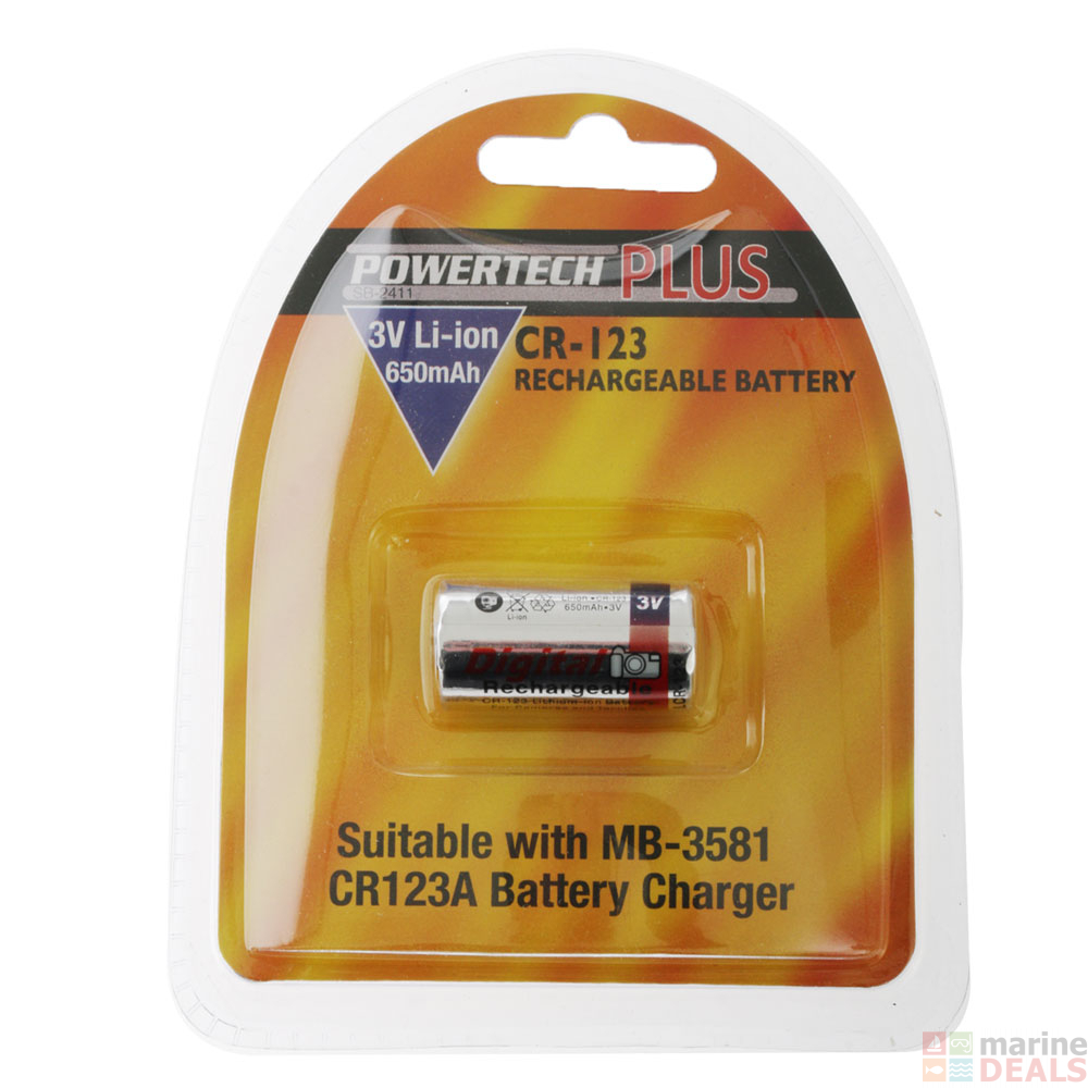 Buy 3v Rechargeable CR123A Lithium Battery 560mAh online at Marine
