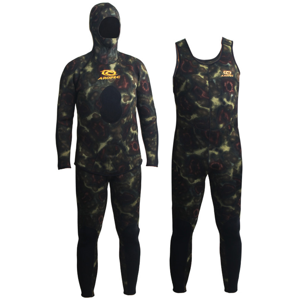 Buy Aropec Open Cell Camouflage Mens Spearfishing Wetsuit 5mm 2pc 3XL