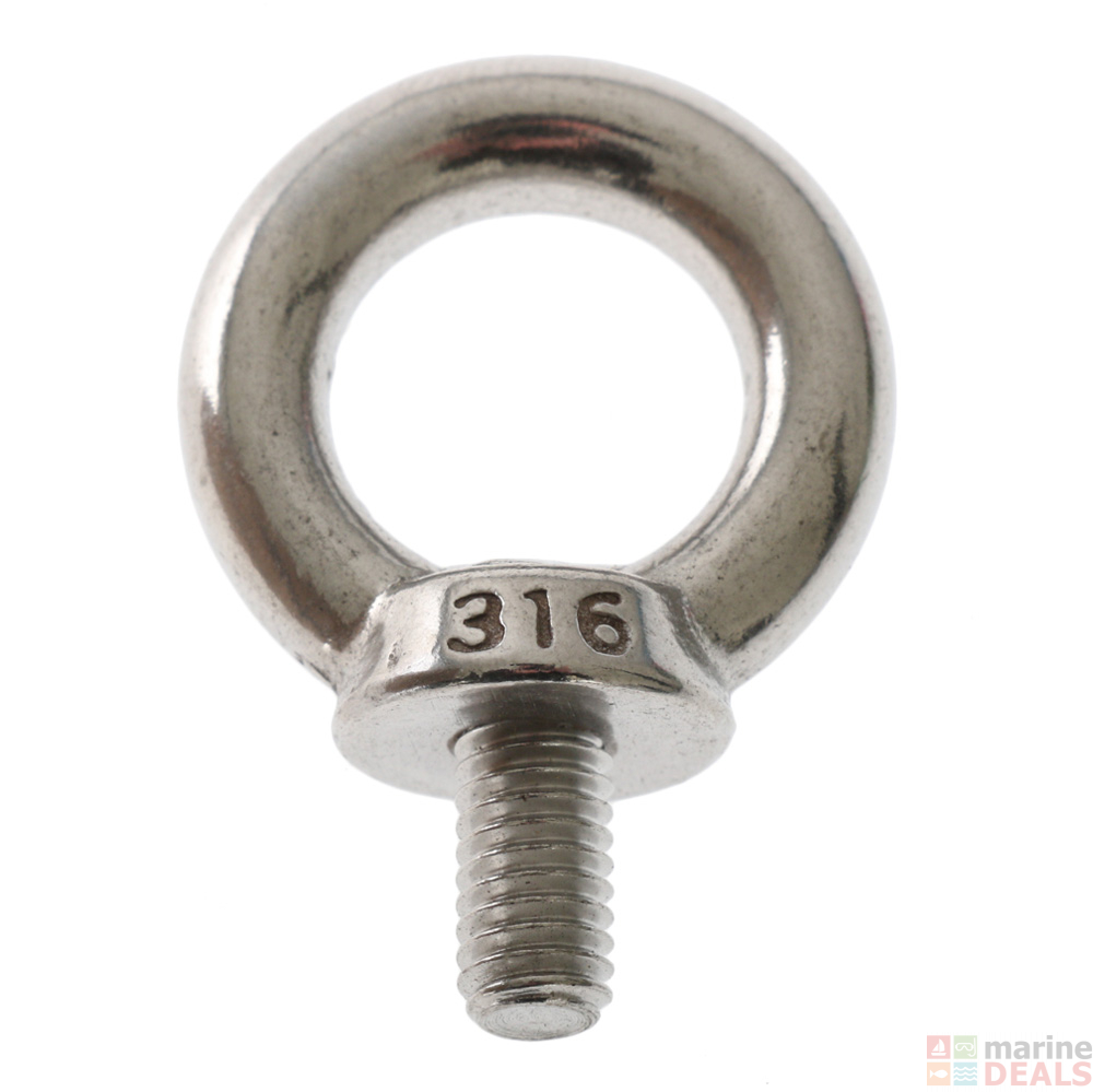 Buy Stainless Steel Eye Bolt with Collar online at MarineDeals.co.nz