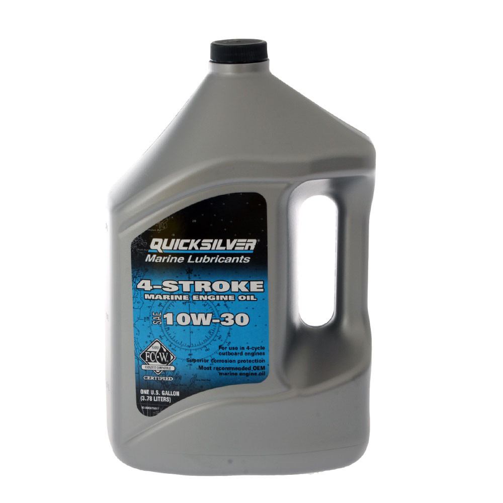 Buy Quicksilver 10W30 FCW 4Stroke Marine Engine Oil 4L online at MarineDeals.co.nz