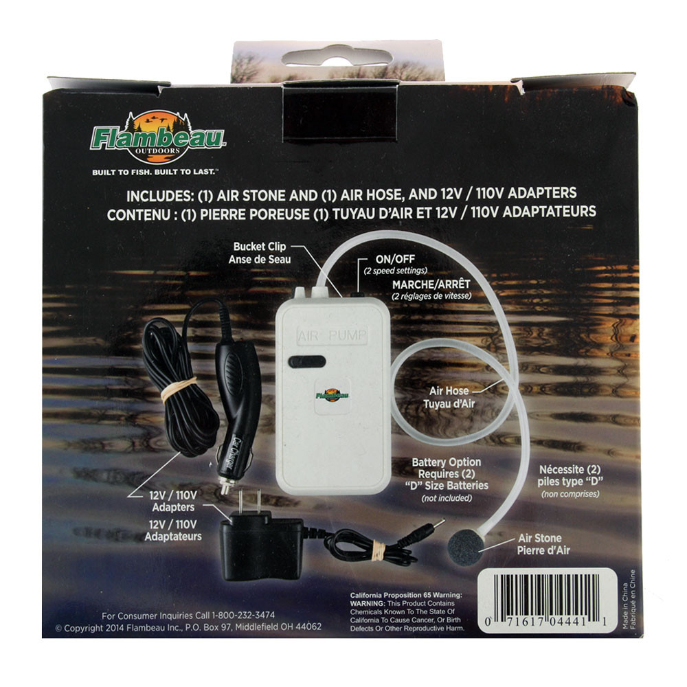 Buy Flambeau Deluxe Water Resistant Portable Aerator 12v online at
