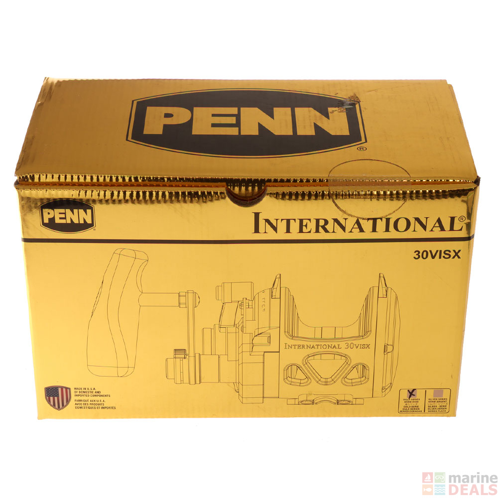 Buy PENN International 30VISX 2-Speed Game Reel Gold online at Marine ...