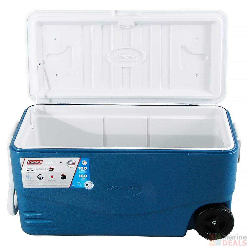 Buy Coleman Xtreme Wheeled Chilly Bin 95L online at MarineDeals.co.nz