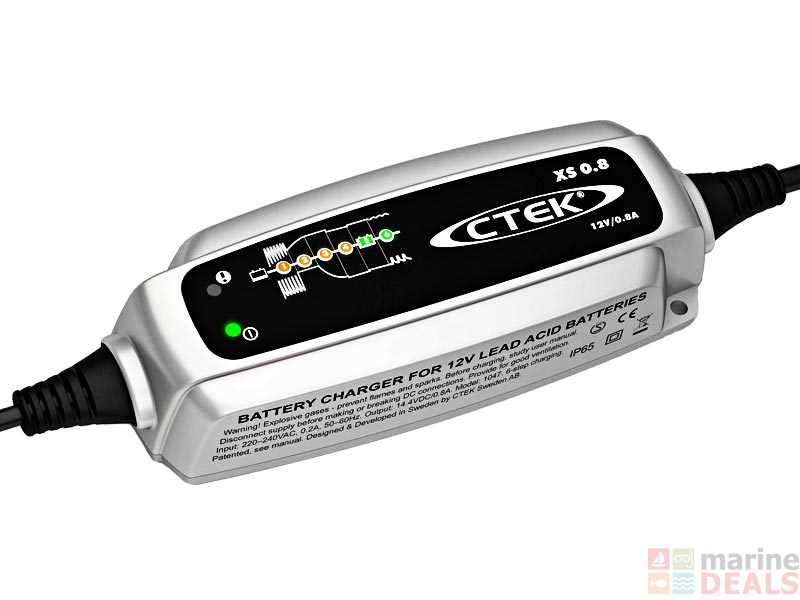 Buy CTEK XS 0.8 12V 0.8A 6Stage Battery Charger online at MarineDeals