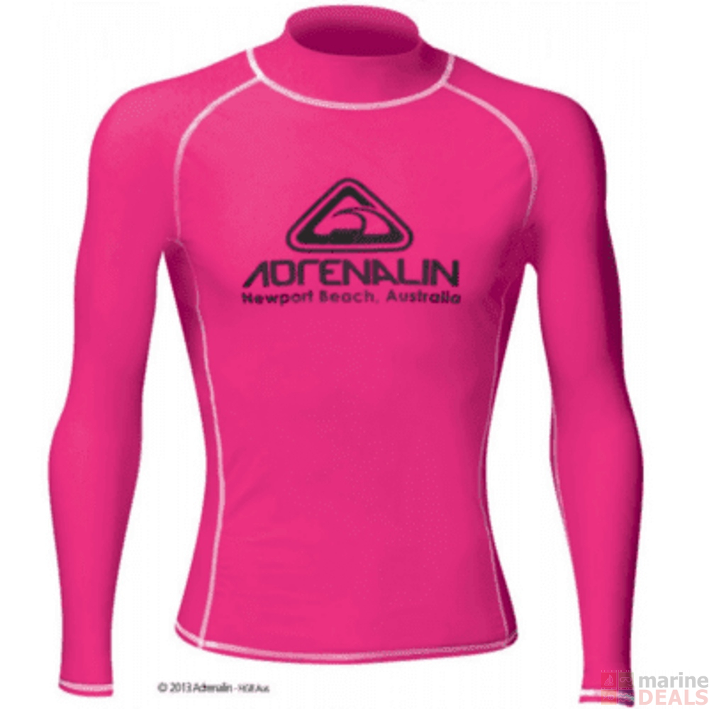 Buy Adrenalin Hi-Vis Mens Long Sleeve Rash Vest Pink M online at Marine ...