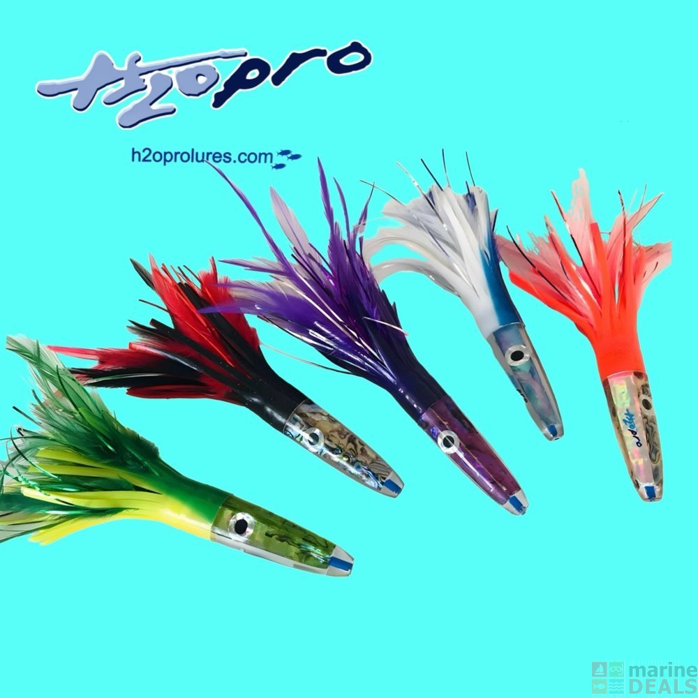 H2O Pro Ahi Feather Skippy Lure Rigged - Skippy Lures - Jigs & Lures ...