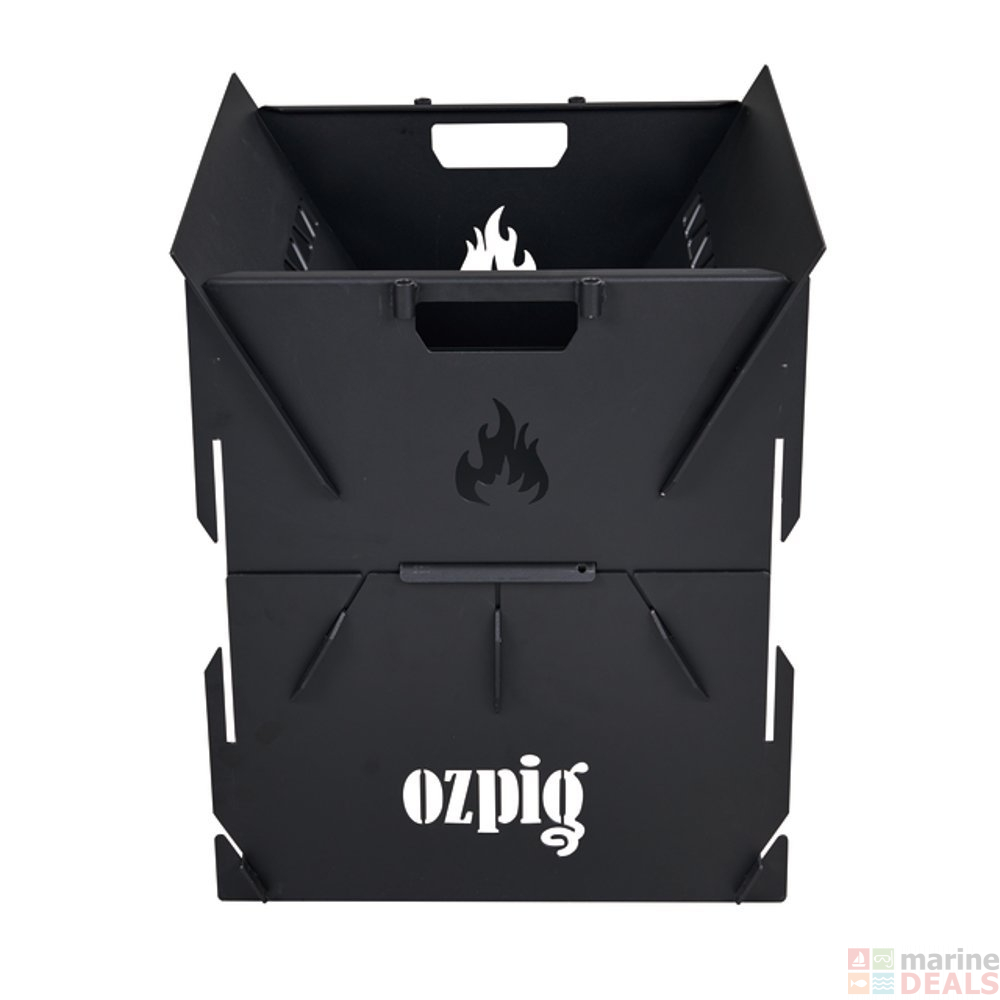 Ozpig 3In1 Flat Pack Fire Pit Portable BBQs & Grills BBQs