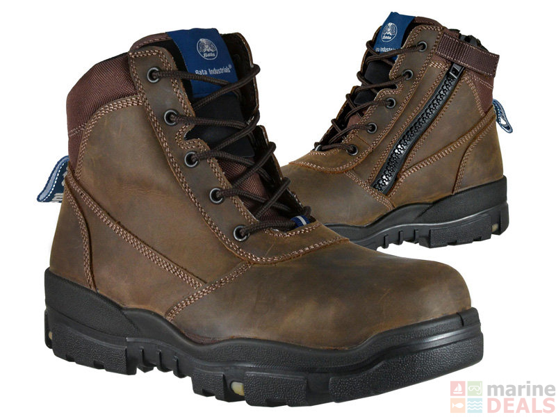 brown safety boots