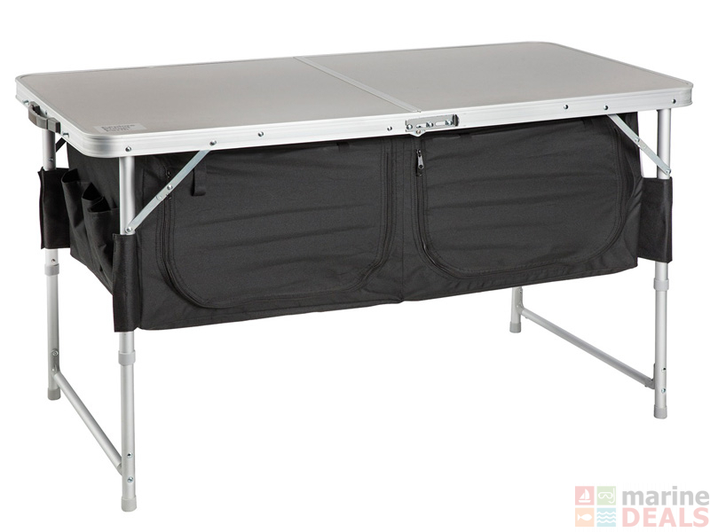 Buy Kiwi Camping Bi-Fold Camp Table with Pantry 120 x 60 x 54/68cm ...