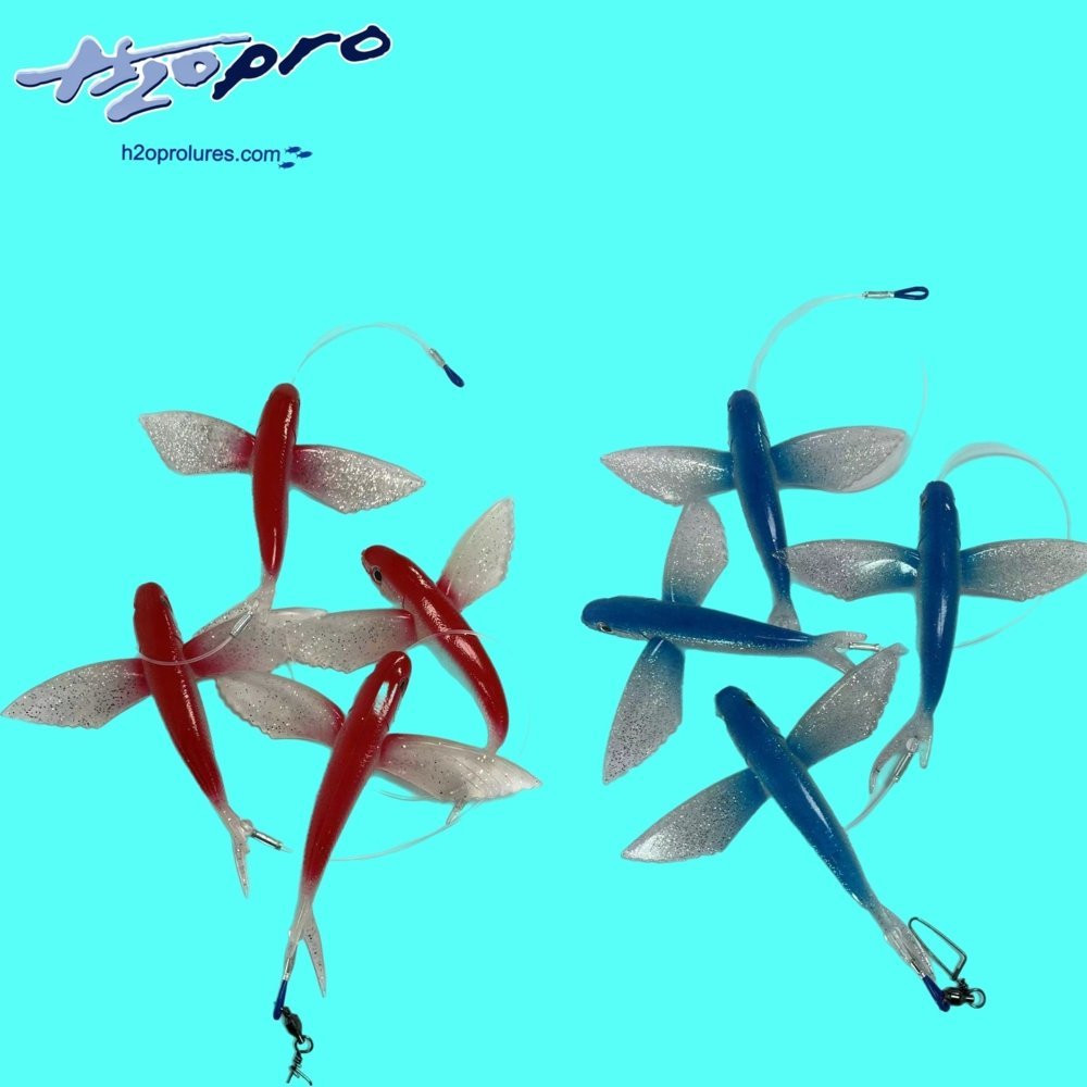 H2O Pro Flying Fish Daisy Chain Blue/White Teasers & Dredges Jigs