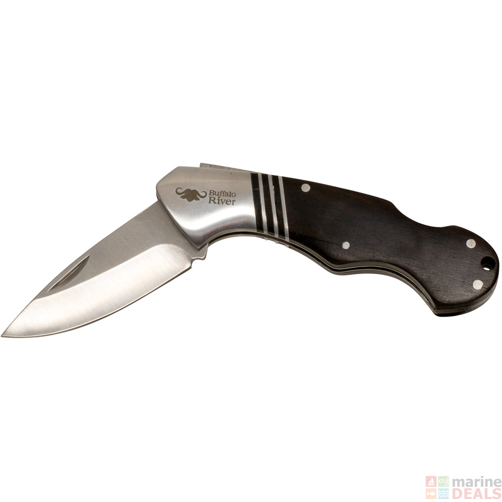 Buy Buffalo River Black Bear Folding Knife 6cm online at MarineDeals.co.nz