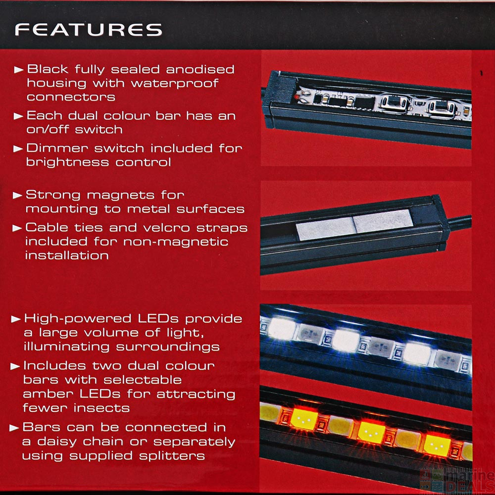 Buy Big Red LED Light Bar Kit 4 Bar 28w online at MarineDeals.co.nz