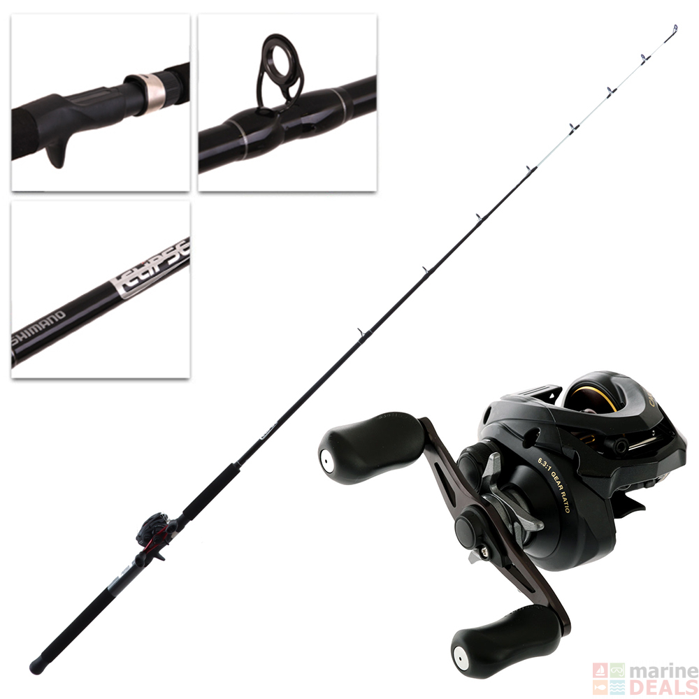 Buy Shimano Caius 150B Eclipse Low Profile Baitcaster Combo 6ft 4-8kg ...