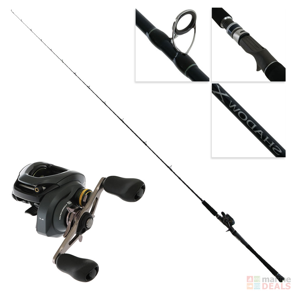 Buy Shimano Curado 201HG K Shadow X Left-Hand Baitcaster Combo 7ft 4 ...