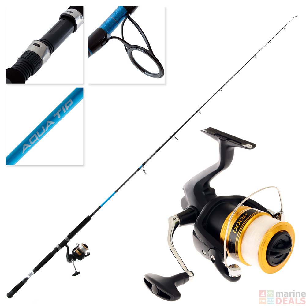 Buy Shimano FX 4000 FC Aqua Tip Softbait Combo with Line 7ft 3in 6-8kg ...