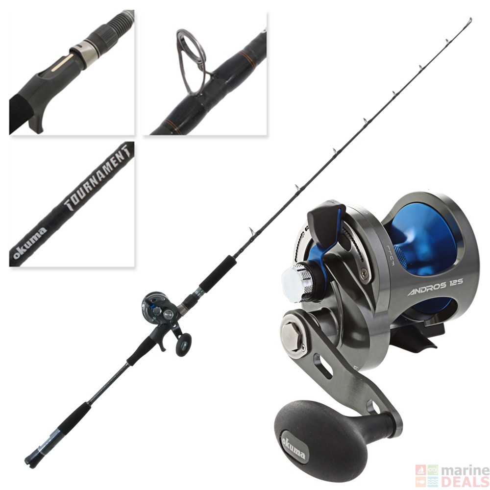 Buy Okuma Andros 12 S and Tournament Concept Jig Combo 5ft 3in 200-350g ...