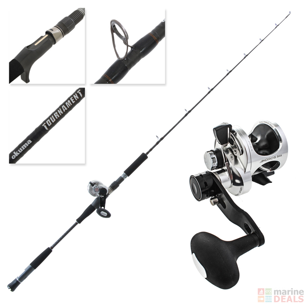 Buy Okuma Andros 5 II and Tournament Concept Overhead Jig Combo 5ft 3in ...