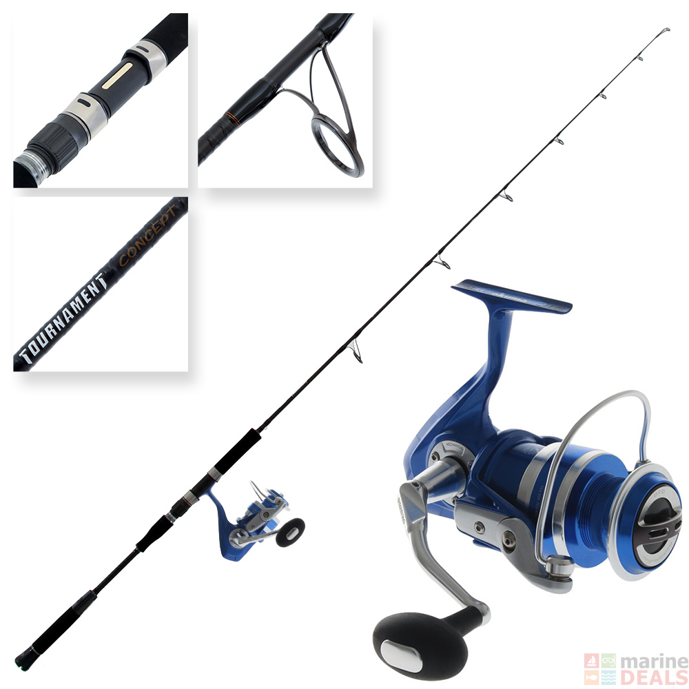 Buy Okuma Azores Blue 5500 and Tournament Concept Saltwater Spin Combo ...
