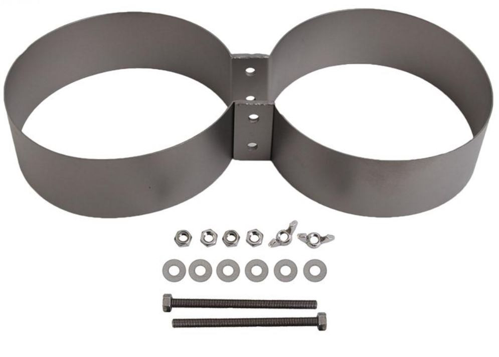 Buy Aropec Stainless Twin Dive Tank Holder 65mm online at MarineDeals