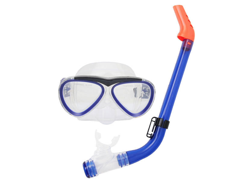 Buy Aropec Kids Silicone Mask and Snorkel Set Transparent Blue online