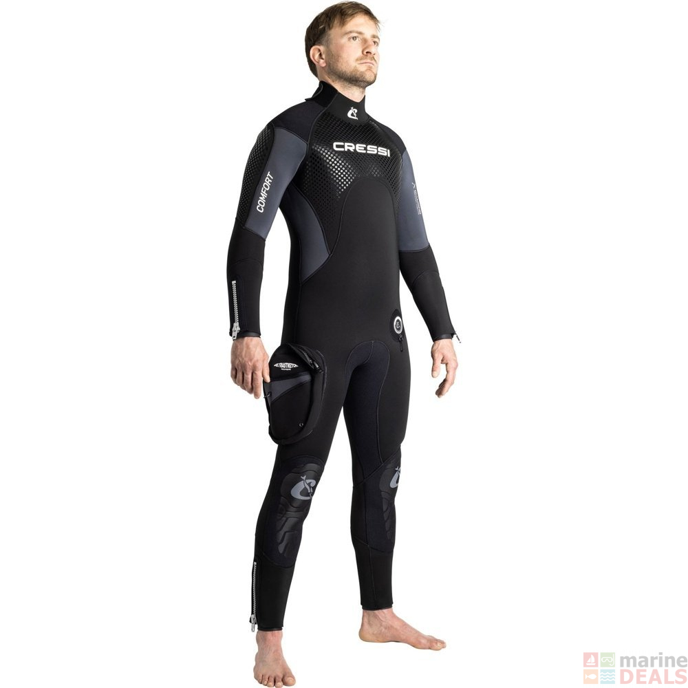 Cressi Comfort Mens One-Piece Wetsuit Black 7mm - Diving - Wetsuits ...