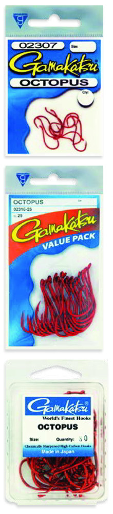 Gamakatsu Red Bug Hook With Thread – Size #1, Harris 0.4, Pack Of 7 Hooks - View #7