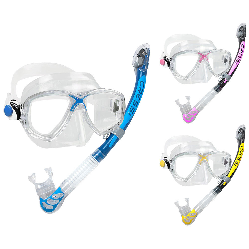 Buy Cressi Marea Dry Mask and Snorkel Set online at MarineDeals.co.nz