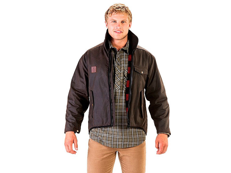 Buy Swanndri Mens Waimak Oilskin Jacket with Wool Lining online at