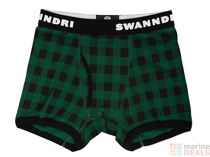 Buy Swanndri Cotton Mens Underwear Green Black online at MarineDeals.co.nz