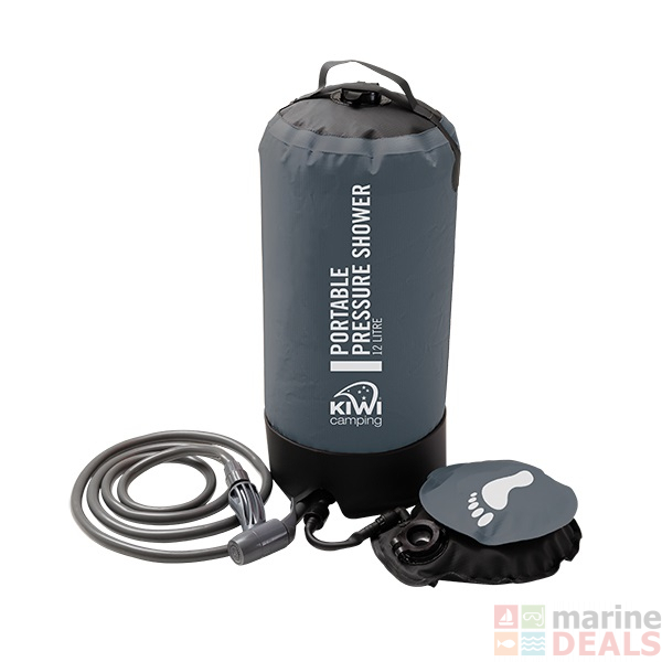 Buy Kiwi Camping Portable Pressure Shower 12L online at MarineDeals.co.nz