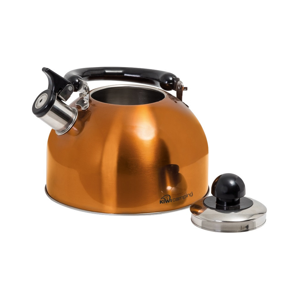 Buy Kiwi Camping Deluxe Whistling Kettle Orange 2.5L online at Marine