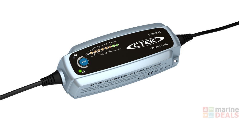 Buy CTEK Lithium XS Battery Charger 12V 5A online at MarineDeals.co.nz