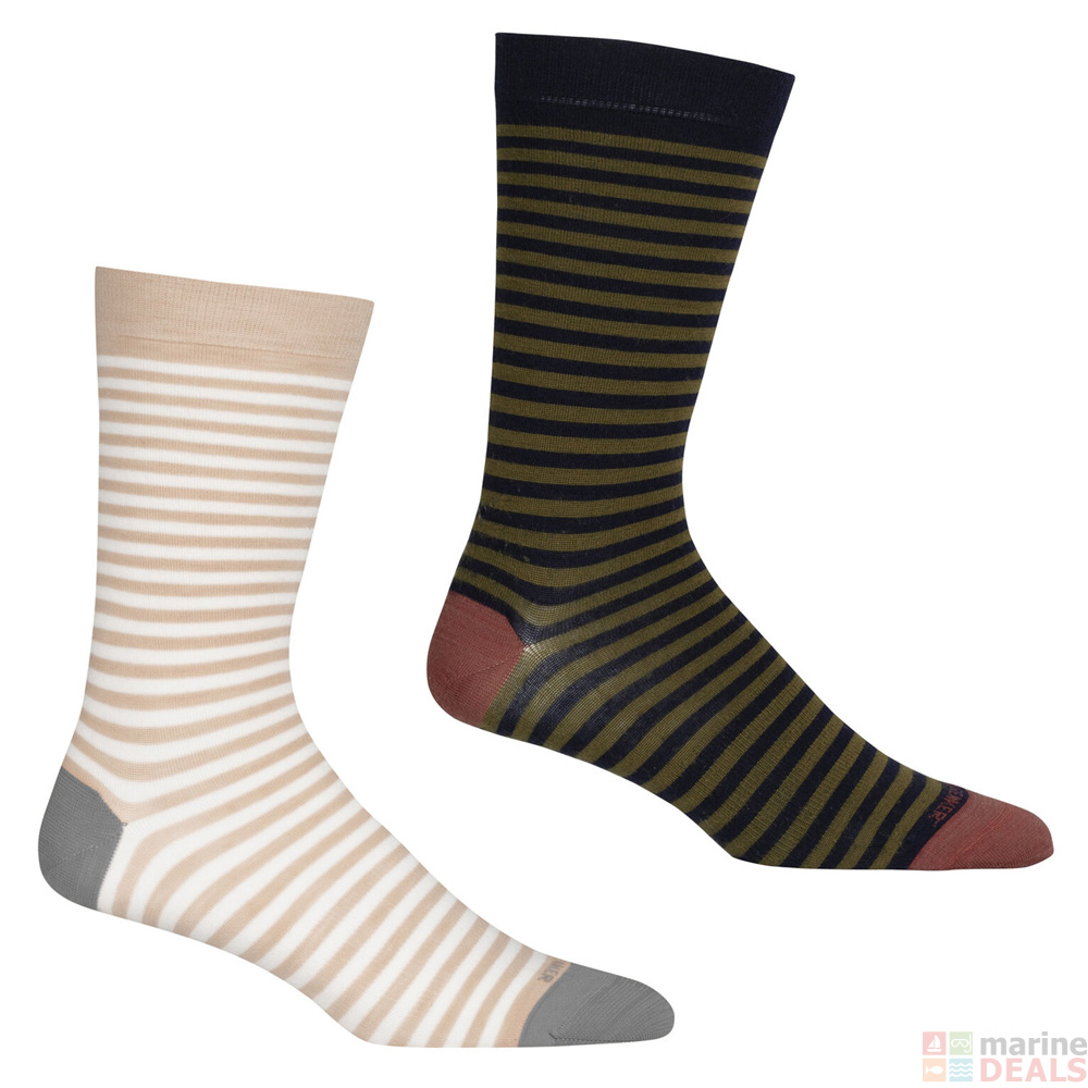 Buy Icebreaker Merino Lifestyle Fine Gauge Crew Stripe Mens Socks ...