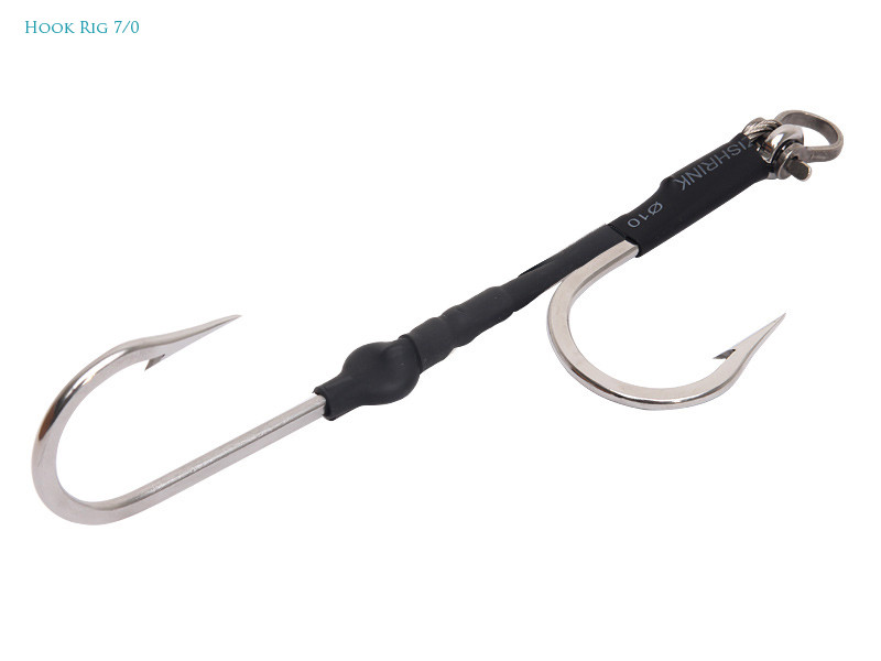 Nacsan Stainless Stiffy Twin Game Hook Rig 11/0 - Flashers & Pre-Made ...