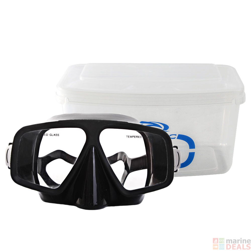 Buy Aropec Pilot Dual Lens Frameless Dive Mask Black online at Marine