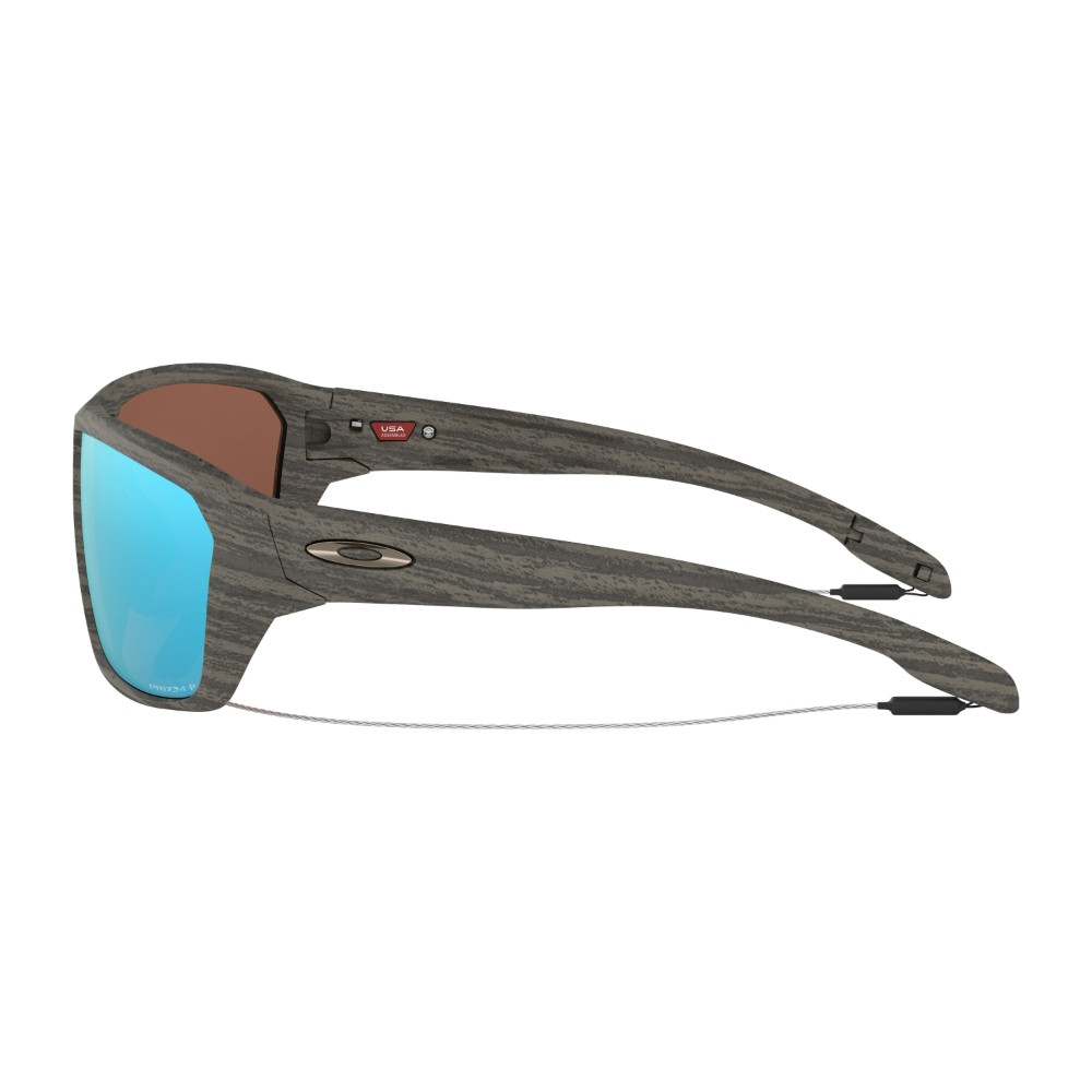 Buy Oakley Split Shot Woodgrain PRIZM Deep Water Polarised Sunglasses